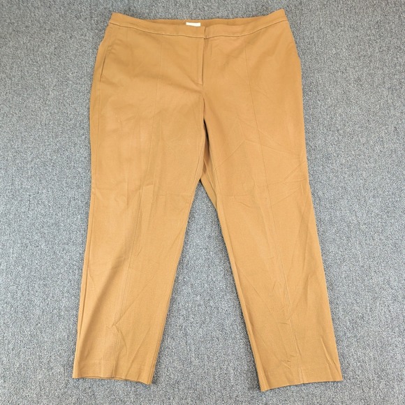 J. Jill Classic Tan Premium Bi-Stretch Tapered Ankle Pants Women 20 Cotton Rayon — photo 2